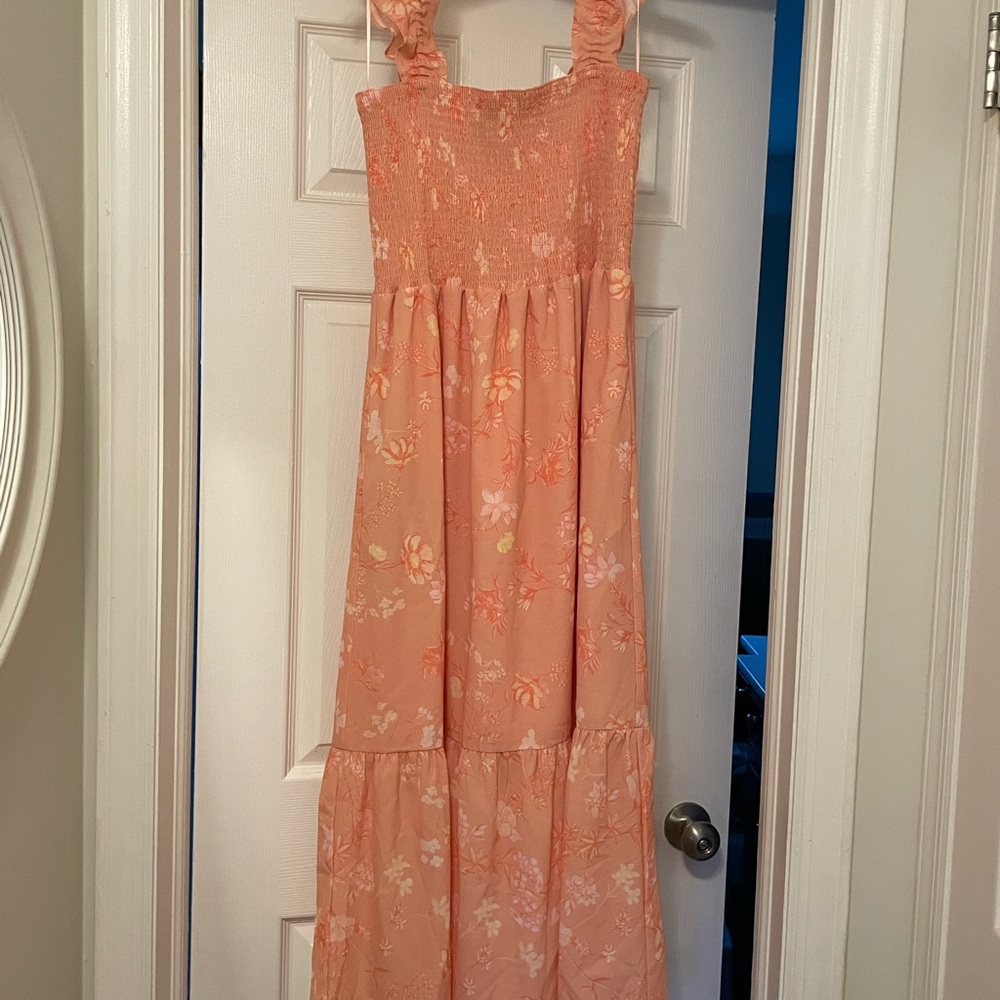 Floral Peach Woman’s Dress